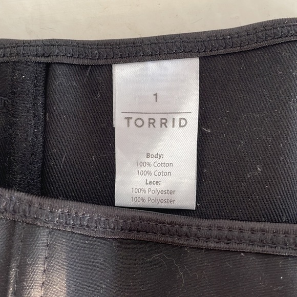 Black Lace Accent Torrid Zip Up Corset - Picture 10 of 11